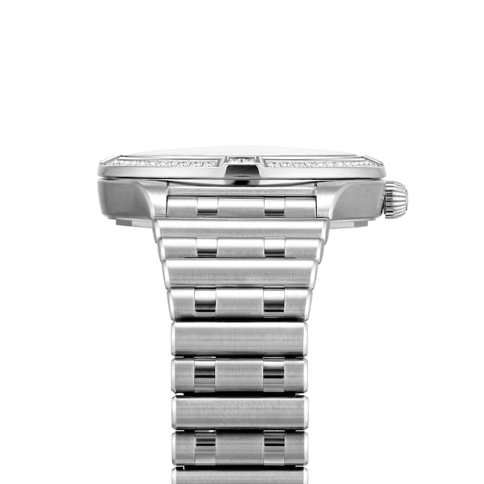  Shop Authentic Breitling Chronomat Automatic 36 Diamonds White Dial Silver Steel Strap Watch for Women - A10380591A1A1 - Luxxuri