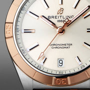  Shop Authentic Breitling Chronomat Automatic 36 White Dial Two Tone Steel Strap Watch for Women - U10380101A1U1 - Luxxuri