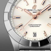  Shop Authentic Breitling Chronomat 32 Diamonds White Dial Silver Steel Strap Watch for Women - A77310101A3A1 - Luxxuri