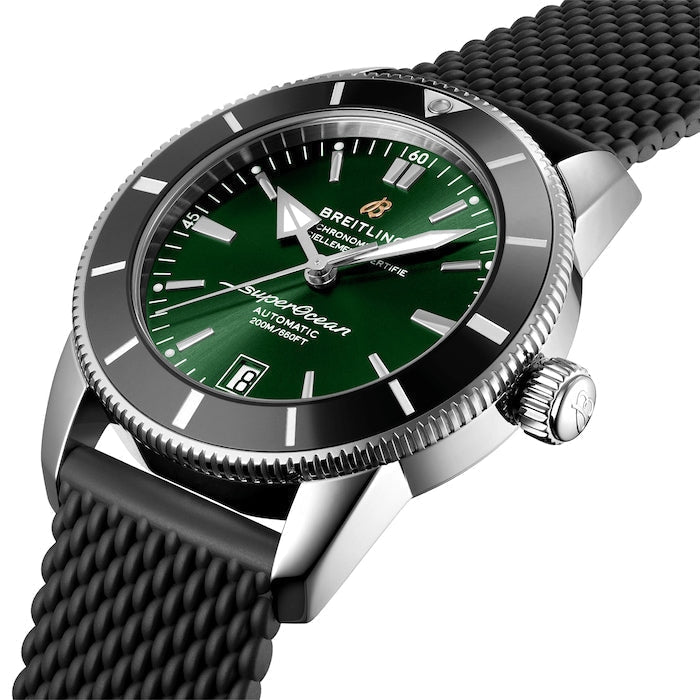  Shop Authentic Breitling Superocean Heritage B20 Automatic 42 Green Dial Black Mesh Bracelet Watch for Women - AB2010121L1S1 - Luxxuri