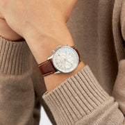 Shop Authentic Breitling Navitimer B01 Chronograph 41 White Dial Brown Leather Strap Watch for Men - AB0139211G1P1 - Luxxuri