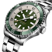  Shop Authentic Breitling Superocean Automatic 44mm Navy Green Dial Green Rubber Strap Watch for Men - A17376A31L1A1 - Luxxuri