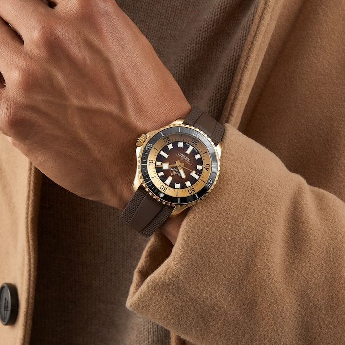  Shop Authentic Breitling Superocean Automatic 44 Brown Dial Brown Rubber Strap Watch for Men - N17376201Q1S1 - Luxxuri
