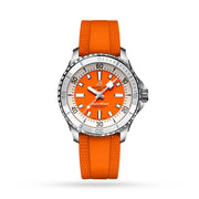  Shop Authentic Breitling Superocean Automatic 36 Orange Dial Orange Rubber Strap Watch for Men - A17377211O1S1 - Luxxuri