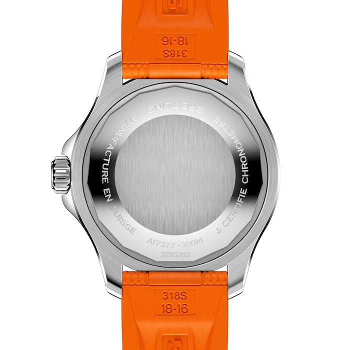  Shop Authentic Breitling Superocean Automatic 36 Orange Dial Orange Rubber Strap Watch for Men - A17377211O1S1 - Luxxuri