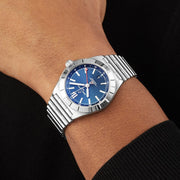  Shop Authentic Breitling Chronomat GMT 40 Blue Dial Silver Steel Strap Watch for Men - A32398101C1A1 - Luxxuri