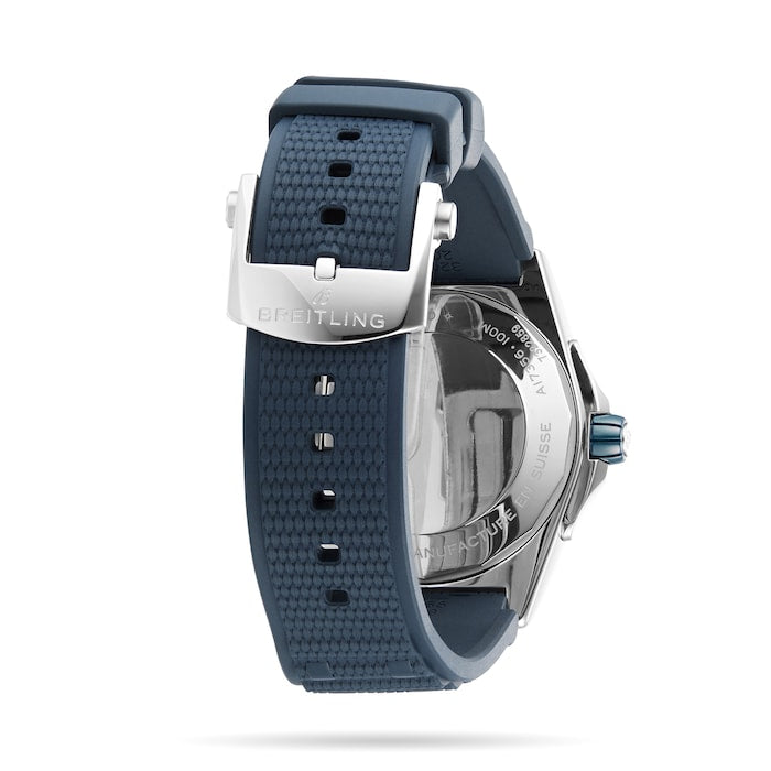  Shop Authentic Breitling Super Chronomat Automatic 38 Diamonds Blue Dial Blue Rubber Strap Watch for Women - A17356531C1S1 - Luxxuri