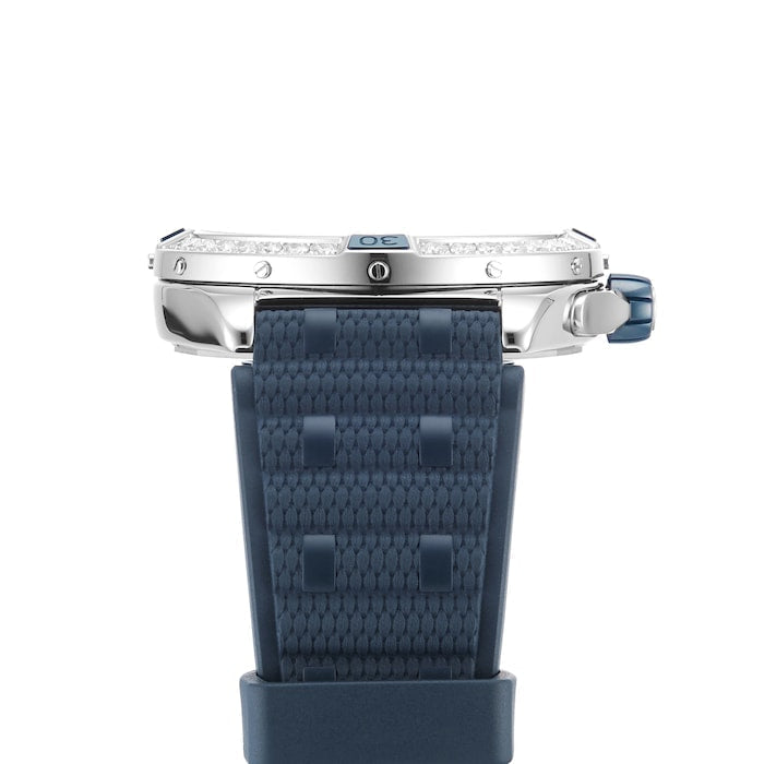  Shop Authentic Breitling Super Chronomat Automatic 38 Diamonds Blue Dial Blue Rubber Strap Watch for Women - A17356531C1S1 - Luxxuri