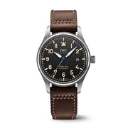  Shop Authentic IWC Pilot's Watch Mark XVIII 40mm Black Dial Brown Leather Strap Watch for Men - IW327006 - Luxxuri