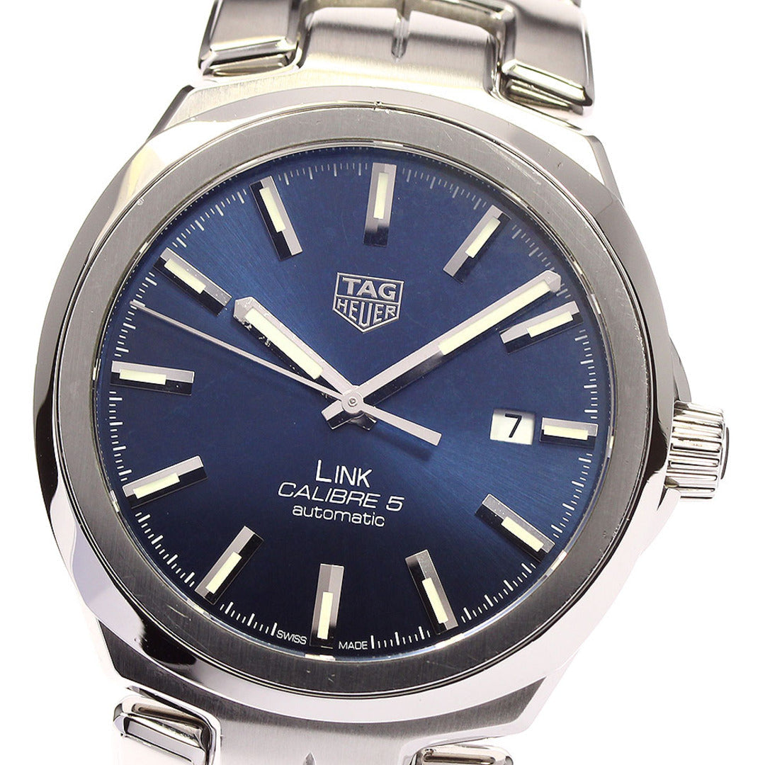  Shop Authentic Tag Heuer Link Automatic Blue Dial Silver Steel Strap Watch for Men - WBC2112.BA0603 - Luxxuri