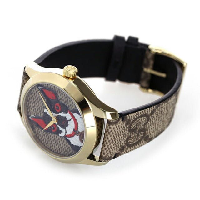  Shop Authentic Gucci G Timeless Brown Dial Brown Leather Strap Watch For Women - YA1264056 - Luxxuri