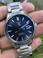  Shop Authentic Tag Heuer Carrera Automatic Black Dial Silver Steel Strap Watch for Men - WAR211A.BA0782 - Luxxuri
