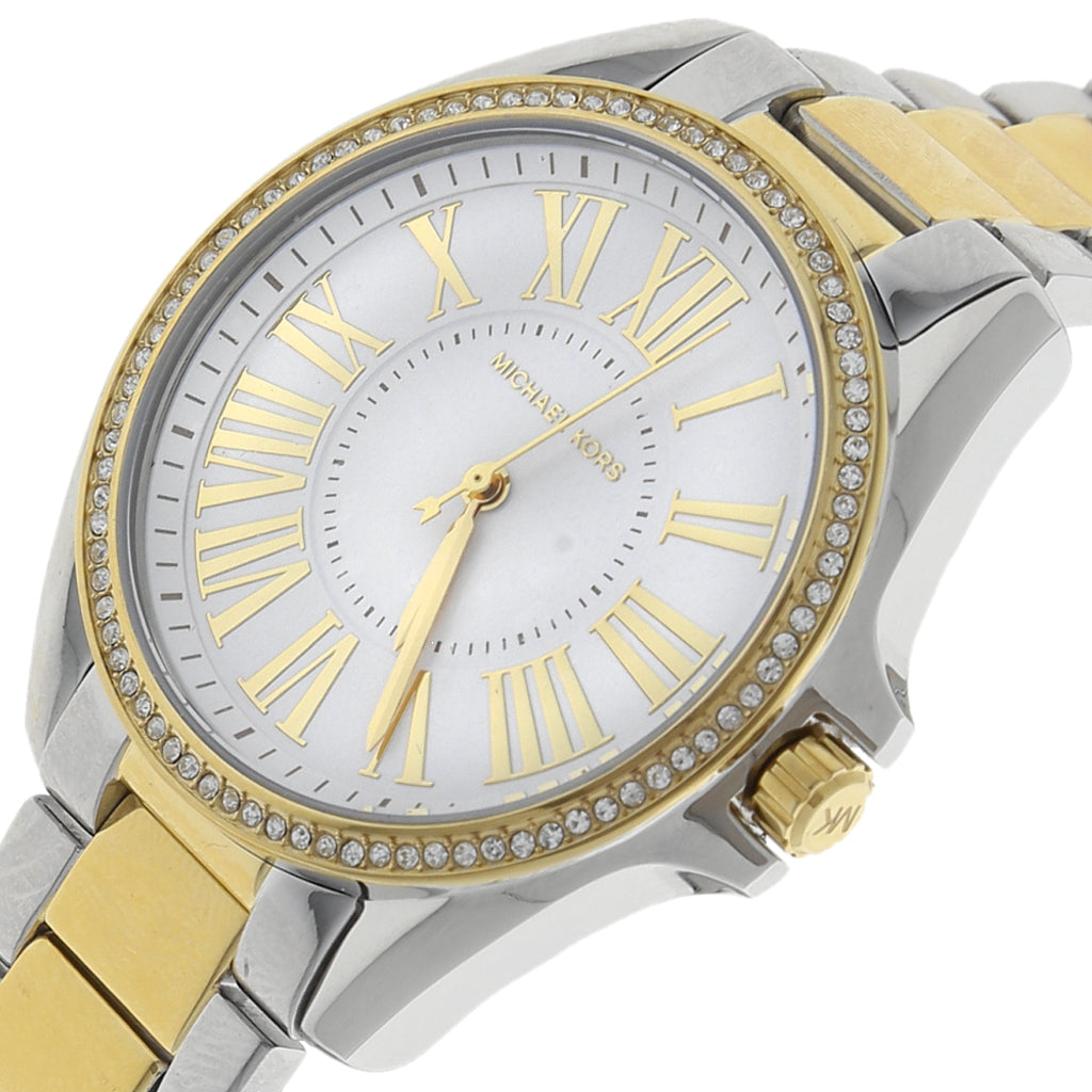  Shop Authentic Michael Kors Kacie Three Hand Silver Dial Two Tone Steel Strap Watch for Women - MK6931 - Luxxuri