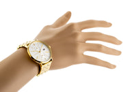  Shop Authentic Tommy Hilfiger Jenna Quartz White Dial Gold Steel Strap Watch for Women - 1782069 - Luxxuri