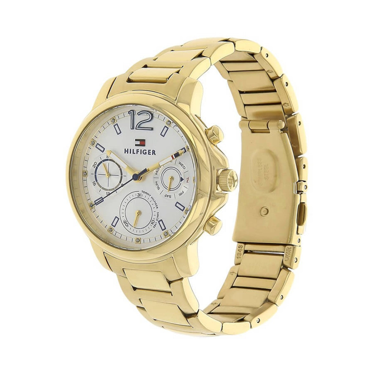  Shop Authentic Tommy Hilfiger Claudia White Dial Gold Steel Strap Watch for Women - 1781742 - Luxxuri