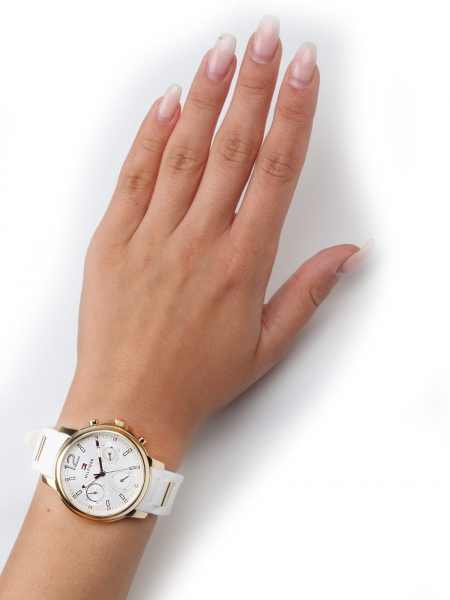  Shop Authentic Tommy Hilfiger Claudiia White Dial White Steel Strap Watch for Women - 1781745 - Luxxuri