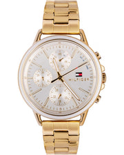  Shop Authentic Tommy Hilfiger Carly White Dial Gold Steel Strap Watch for Women - 1781786 - Luxxuri