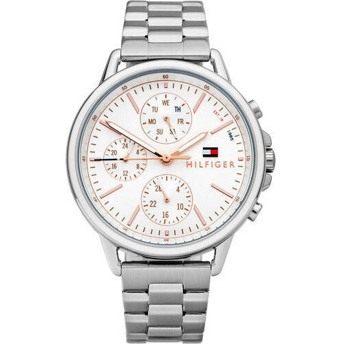  Shop Authentic Tommy Hilfiger Carly White Dial Silver Stainless Steel Strap Watch for Women - 1781787 - Luxxuri