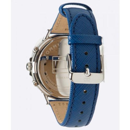  Shop Authentic Tommy Hilfiger Carly Silver Dial Blue Leather Strap Watch for Women - 1781791 - Luxxuri