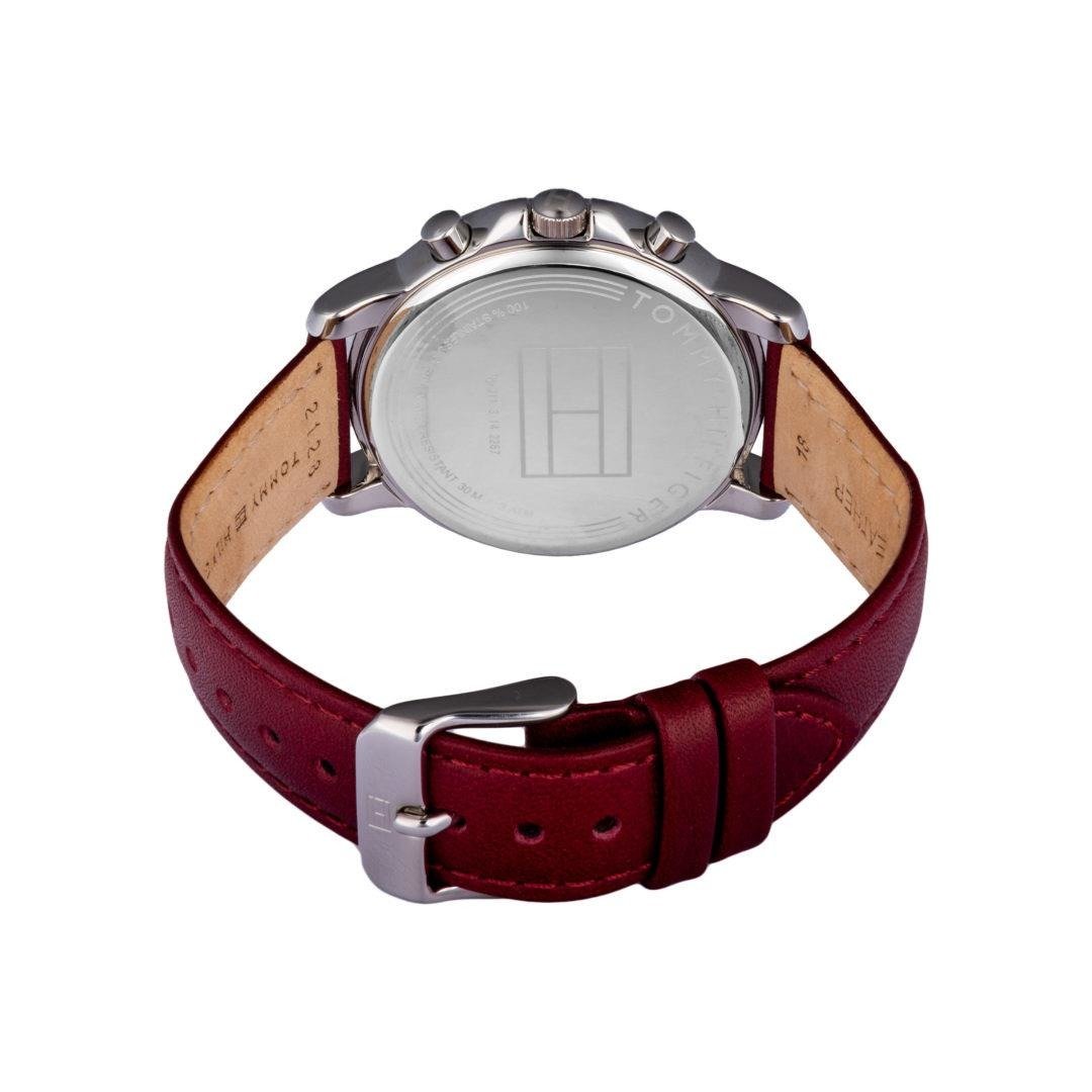  Shop Authentic Tommy Hilfiger Claudia White Dial Red Leather Strap Watch for Women - 1781816 - Luxxuri