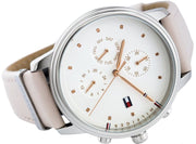  Shop Authentic Tommy Hilfiger Blake Chronograph Silver Dial Pink Leather Strap Watch For Women - 1781906 - Luxxuri