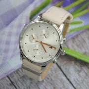  Shop Authentic Tommy Hilfiger Blake Chronograph Silver Dial Pink Leather Strap Watch For Women - 1781906 - Luxxuri