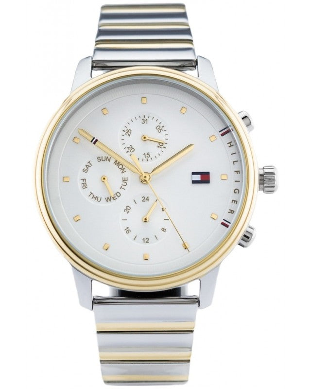  Shop Authentic Tommy Hilfiger Blake Silver Dial Two Tone Steel Strap Watch for Women - 1781908 - Luxxuri