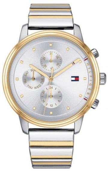  Shop Authentic Tommy Hilfiger Blake Silver Dial Two Tone Steel Strap Watch for Women - 1781908 - Luxxuri