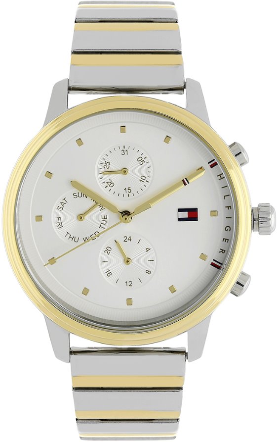  Shop Authentic Tommy Hilfiger Blake Silver Dial Two Tone Steel Strap Watch for Women - 1781908 - Luxxuri