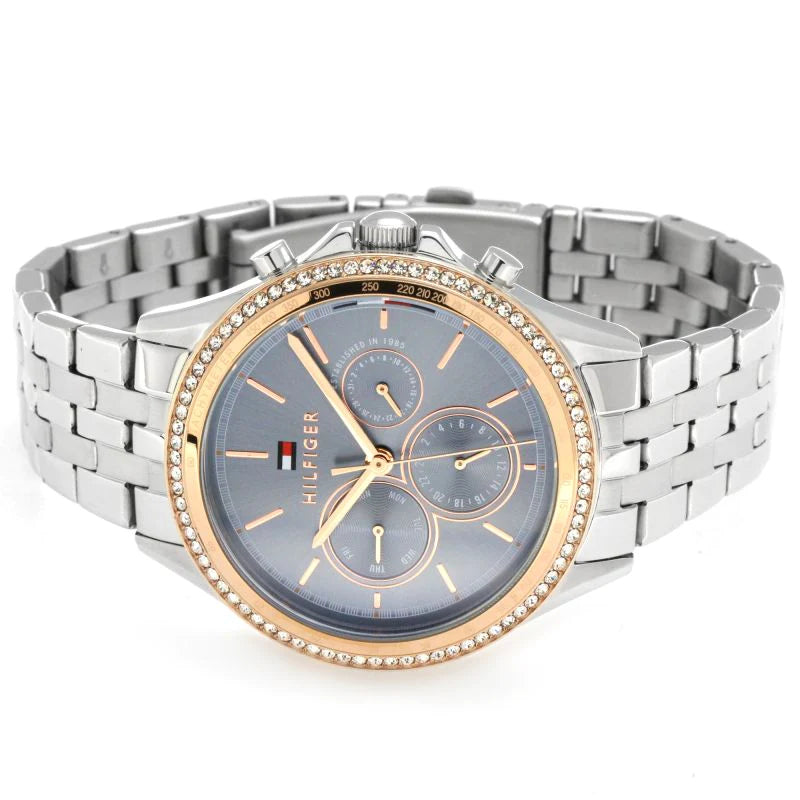  Shop Authentic Tommy Hilfiger Ari Diamonds Blue Dial Silver Steel Strap Watch for Women - 1781976 - Luxxuri