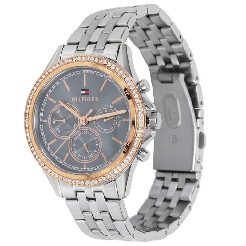  Shop Authentic Tommy Hilfiger Ari Diamonds Blue Dial Silver Steel Strap Watch for Women - 1781976 - Luxxuri