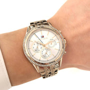  Shop Authentic Tommy Hilfiger Ari Diamonds Silver Dial Rose Gold Steel Strap Watch for Women - 1781978 - Luxxuri
