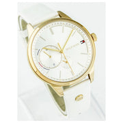  Shop Authentic Tommy Hilfiger Brooklyn Quartz White Dial White Leather Strap Watch for Women - 1782018 - Luxxuri