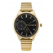  Shop Authentic Tommy Hilfiger Brooke Black Dial Gold Steel Strap Watch for Women  - 1782019 - Luxxuri