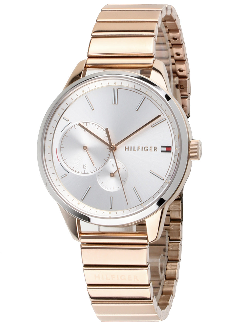  Shop Authentic Tommy Hilfiger Brooke Silver Dial Rose Gold Steel Strap Watch for Women - 1782021 - Luxxuri