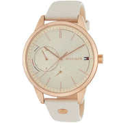  Shop Authentic Tommy Hilfiger Brooke Quartz White Dial Cream Leather Strap Watch for Women  - 1782022 - Luxxuri