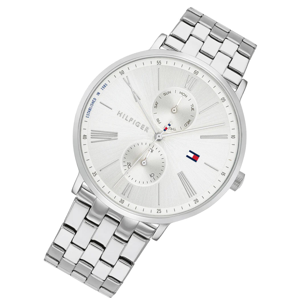  Shop Authentic Tommy Hilfiger Jenna Quartz White Dial Silver Steel Strap Watch for Women - 1782068 - Luxxuri