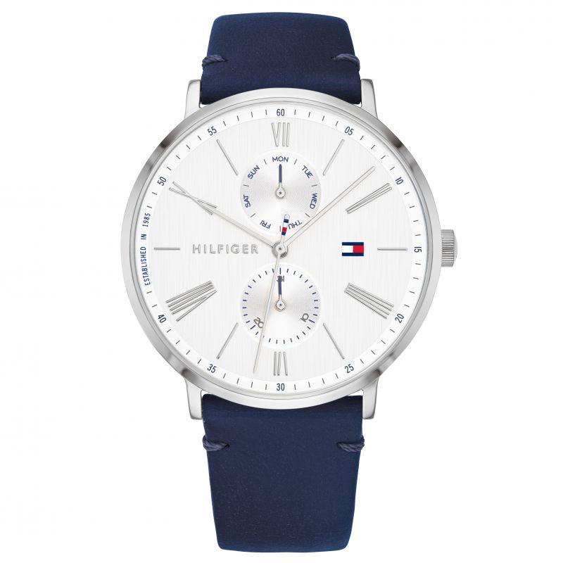  Shop Authentic Tommy Hilfiger Jenna White Dial Blue Leather Strap Watch for Women - 1782072 - Luxxuri