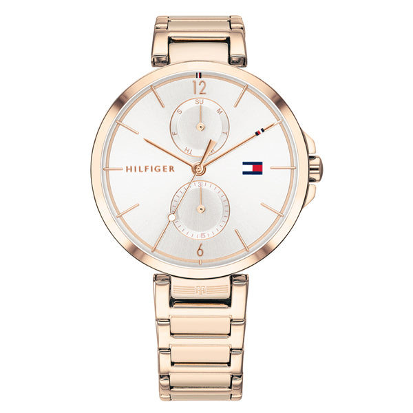  Shop Authentic Tommy Hilfiger Angela Quartz White Dial Rose Gold Steel Strap Watch for Women - 1782124 - Luxxuri