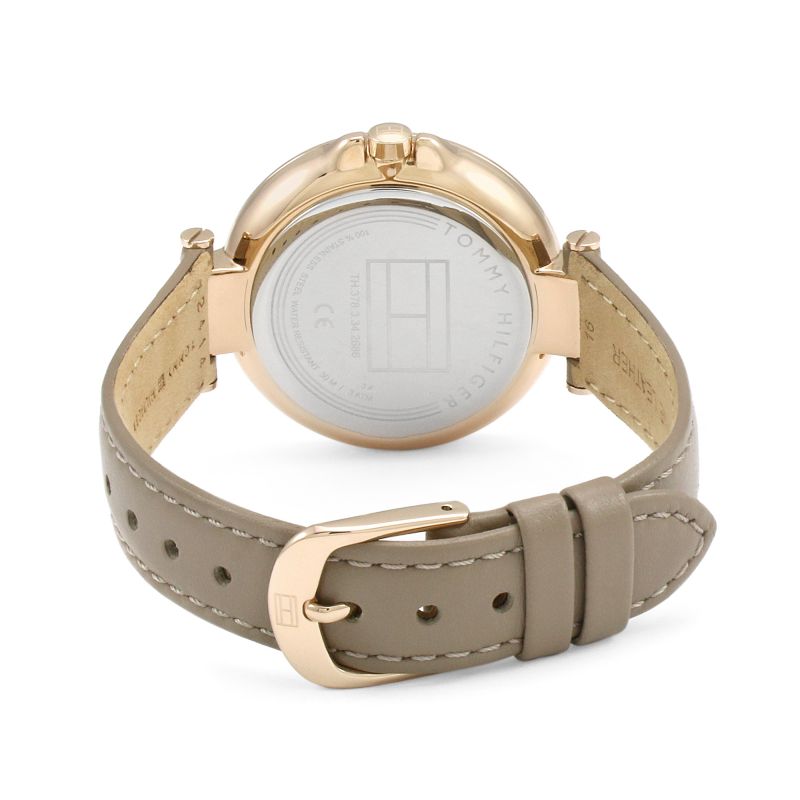  Shop Authentic Tommy Hilfiger Angela Quartz Silver Dial Brown Leather Strap Watch for Women - 1782125 - Luxxuri