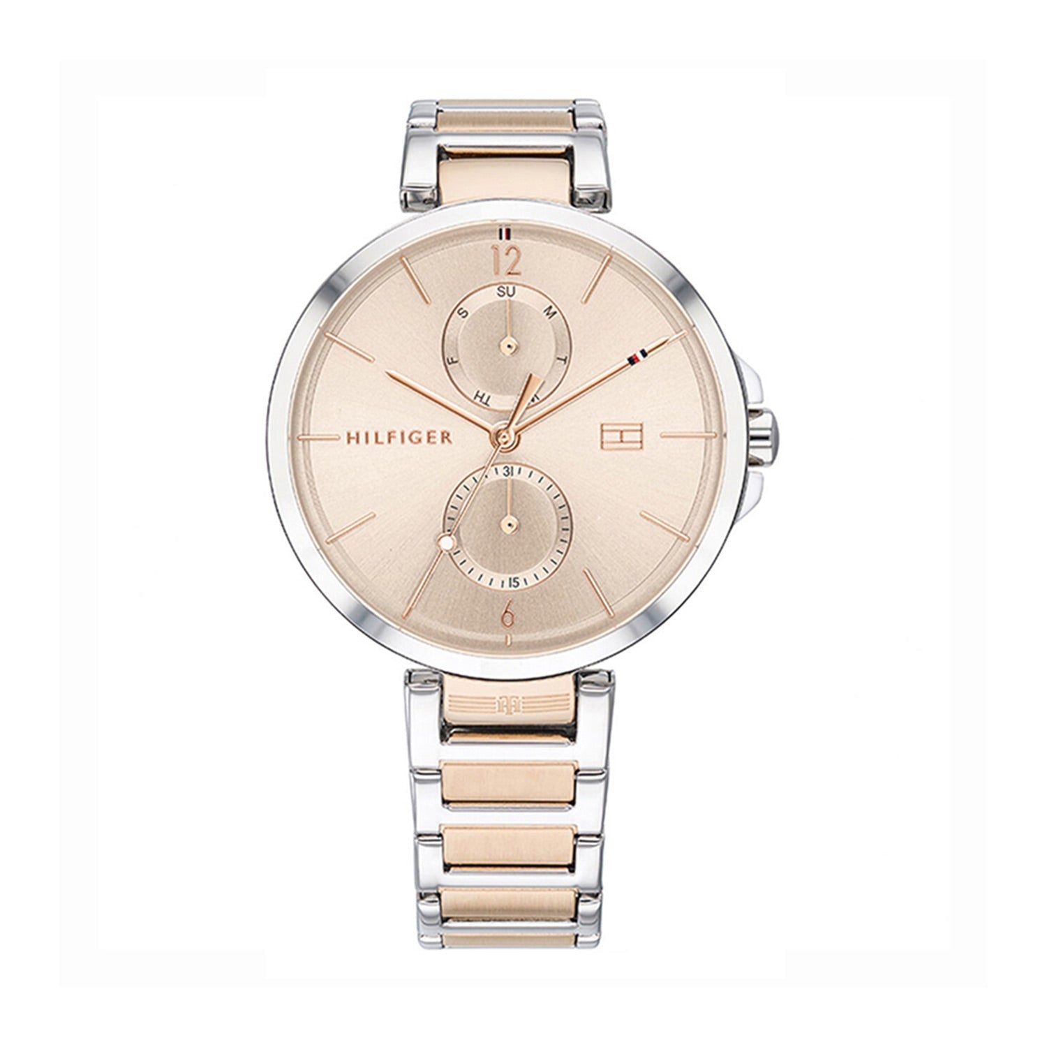  Shop Authentic Tommy Hilfiger Angela Chronograph Pink Dial Two Tone Steel Strap Watch for Women - 1782127 - Luxxuri