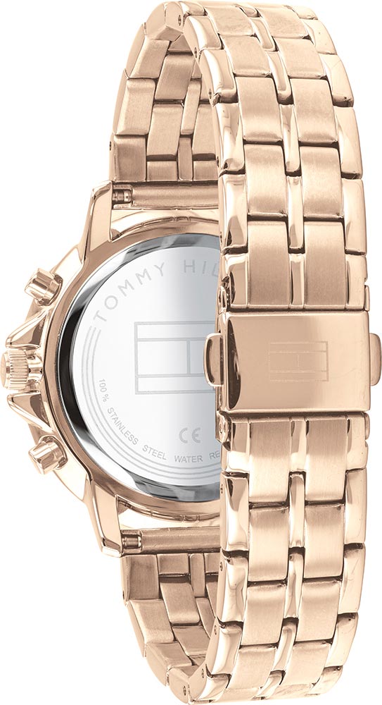  Shop Authentic Tommy Hilfiger Madison Chronograph Quartz Rose Gold Dial Rose Gold Steel Strap Watch For Women - 1782190 - Luxxuri