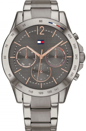  Shop Authentic Tommy Hilfiger Haven Chronograph Quartz Grey Dial Grey Steel Strap Watch For Women - 1782196 - Luxxuri
