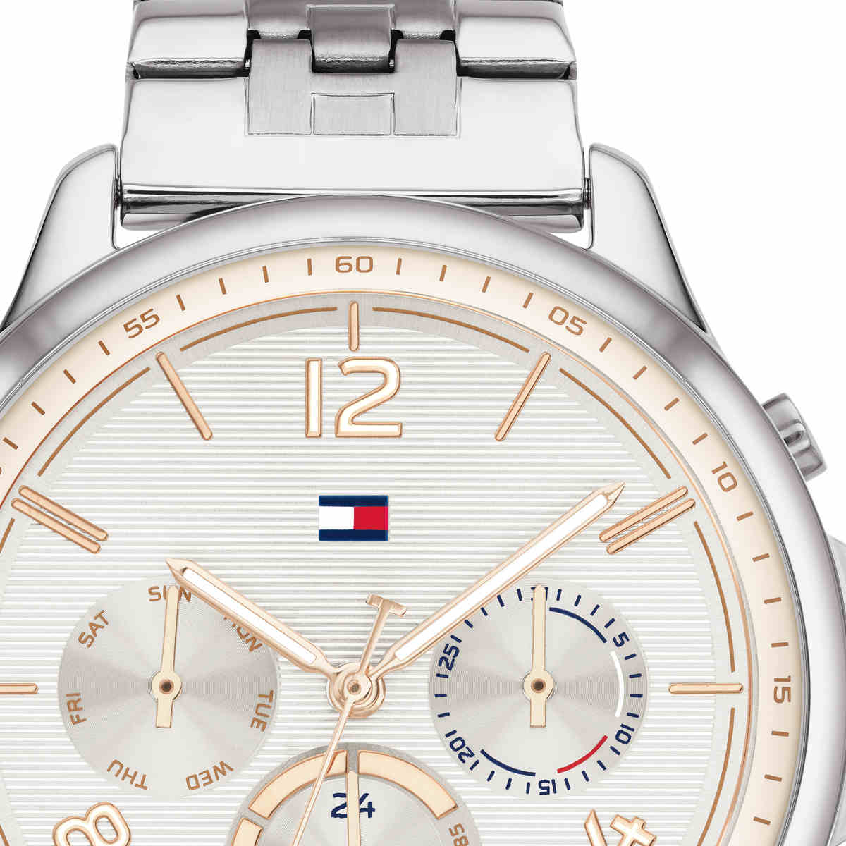 Shop Authentic Tommy Hilfiger Harper Chronograph White Dial Silver Steel Strap Watch For Women - 1782222 - Luxxuri