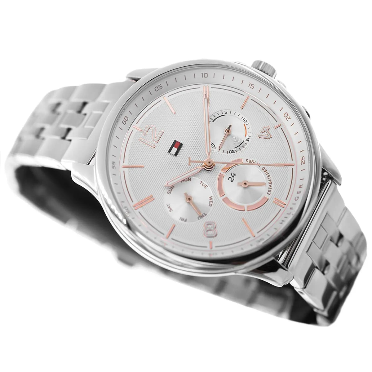  Shop Authentic Tommy Hilfiger Harper Chronograph White Dial Silver Steel Strap Watch For Women - 1782222 - Luxxuri