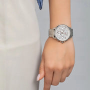  Shop Authentic Tommy Hilfiger Harper Chronograph White Dial Silver Steel Strap Watch For Women - 1782222 - Luxxuri