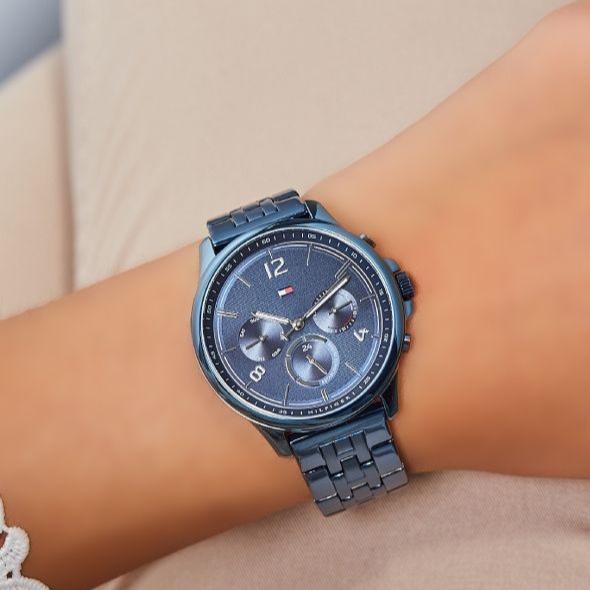  Shop Authentic Tommy Hilfiger Harper Quartz Blue Dial Blue Steel Strap Watch For Women - 1782227 - Luxxuri