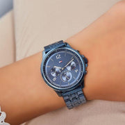  Shop Authentic Tommy Hilfiger Harper Quartz Blue Dial Blue Steel Strap Watch For Women - 1782227 - Luxxuri
