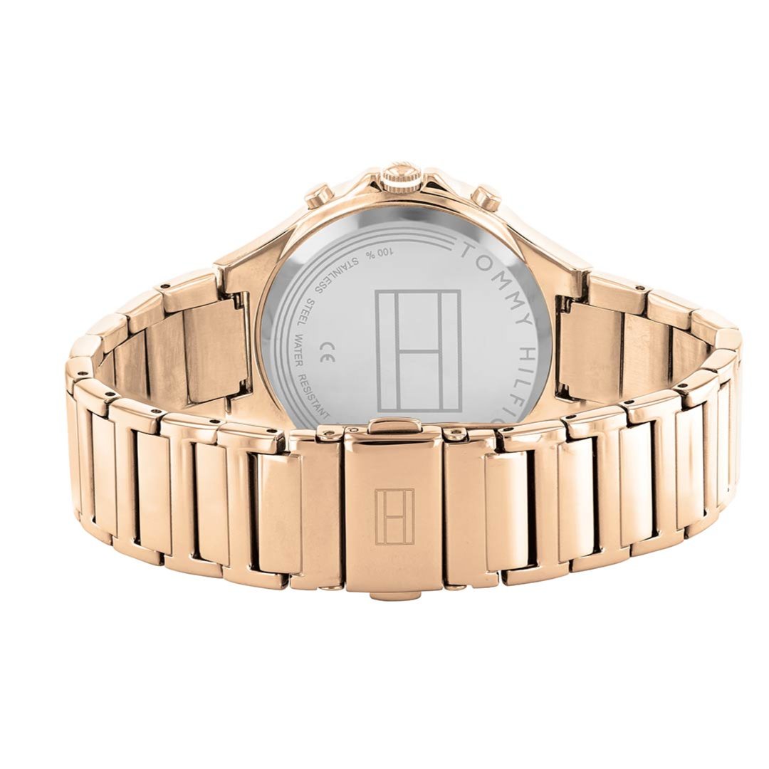  Shop Authentic Tommy Hilfiger Eve Chronograph Quartz Grey Dial Rose Gold Steel Strap Watch For Women - 1782277 - Luxxuri