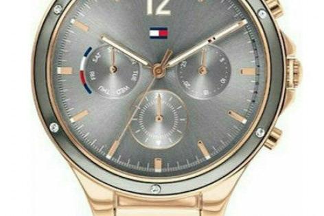  Shop Authentic Tommy Hilfiger Eve Chronograph Quartz Grey Dial Rose Gold Steel Strap Watch For Women - 1782277 - Luxxuri